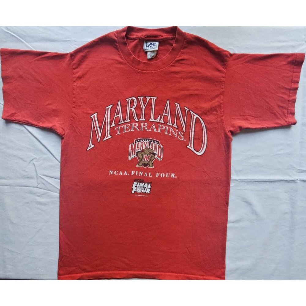 Vtg Lee Sport 2002 NCAA Final Four Maryland Terrapins Medium T-Shirt Juan Dixon